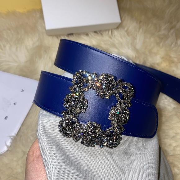 New authentic Manolo Blahnik leather hangisi belt - Picture 7 of 15